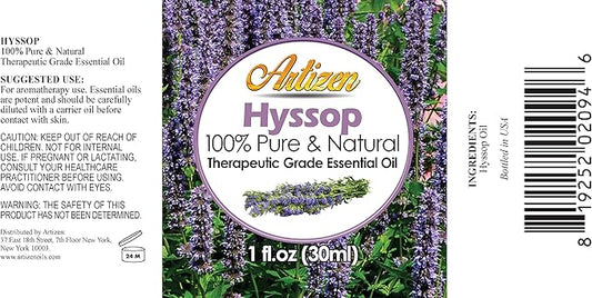 Artizen 30ml Oils - Hyssop Essential Oil - 1 Fluid Ounce