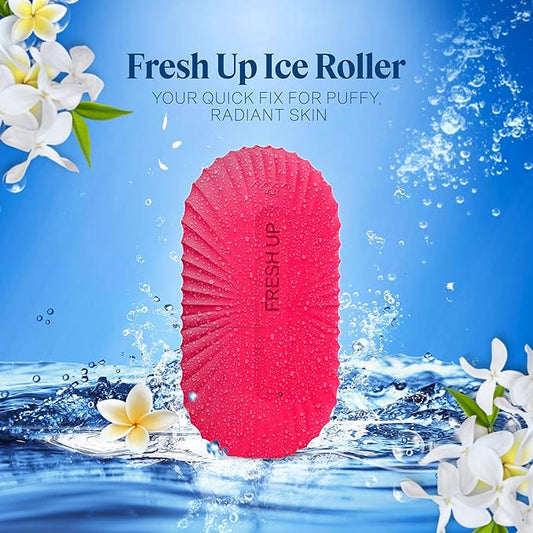 Ice Roller For Face, Fresh up Ice Cube Roller Massager For Face, Reduce puffiness and dark circles, Minimize pores and improve Skin texture (Pink, Ice Roller)