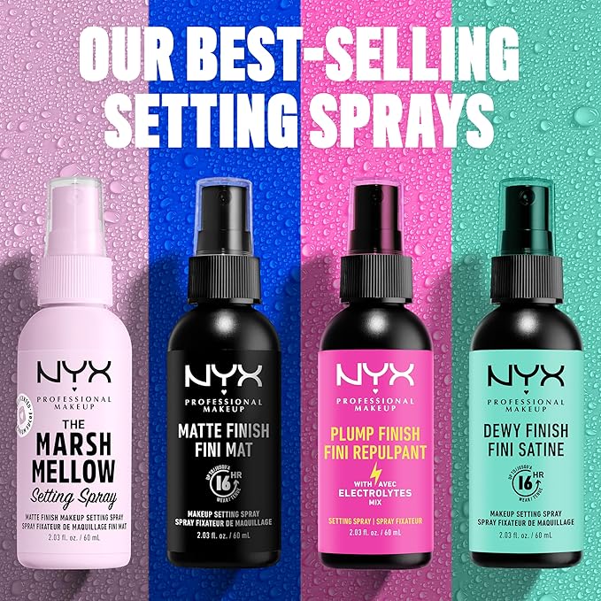 NYX PROFESSIONAL MAKEUP Makeup Setting Spray - Radiant Finish, Long-Lasting Face Mist with Micro Pearls, Vegan Formula