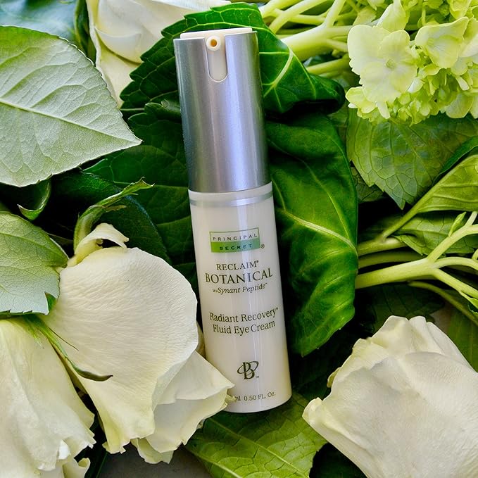 Principal Secret reclaim BOTANICAL Anti-Aging Radiant Recovery Fluid Eye Cream Plant Based Retinol, Argireline, Squalane, Peptides, Ceramides Hyaluronic Acid for Dark Circles & Wrinkles 0.5oz