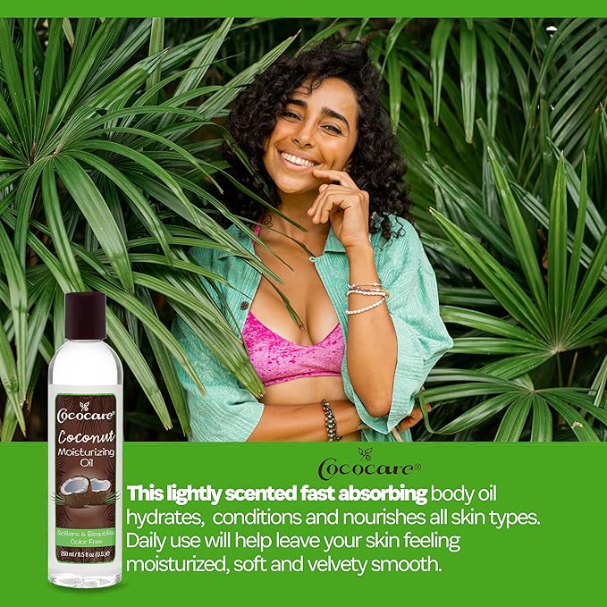 Cococare Coconut Moisturizing Oil 8.5 Fl Oz. - Formulated with Natural Coconut Oil - 2 Pack
