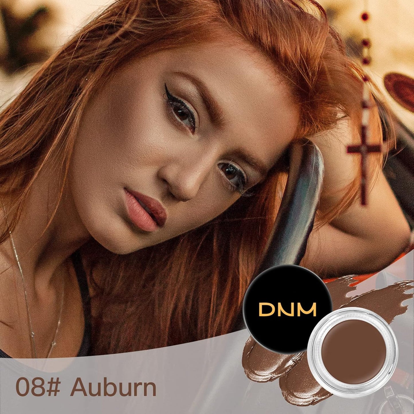 2Pcs Brow Pomade Set with Dual-ended Eyebrow Brush, High pigment Water proof Natural finish Eyebrow Makeup Set with Eyebrow Brush for Women and Girls（08#）