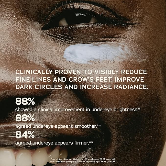 SWEET JULY SKIN Coffee Fix Peptide Eye Cream, Jamaican Blue Mountain Coffee, Peptides, Squalane, Hyaluronic Acid, Depuff and Blur, Clean, Fragrance Free, 0.5 Fl. oz