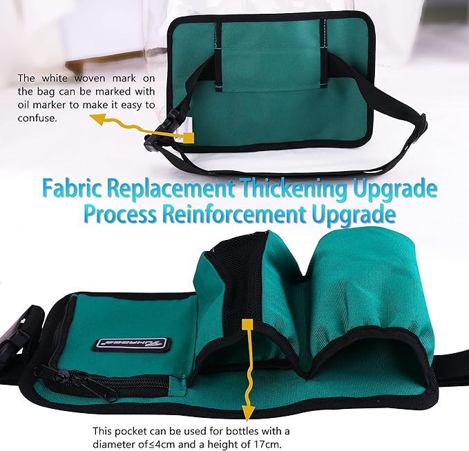 Massage Oil Holster Massage Bottle Bag Lotion Holster Massage Therapist Massage Oil Holster Massage Lotion …(3kd9D-Mail Green)