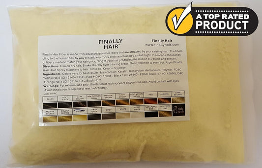 Finally Hair Building Fiber Refill 100 Grams Light Blonde Hair Loss Concealer by Finally Hair (Blonde (light))