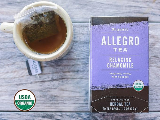 Allegro Tea, Organic Relaxing Chamomile Tea Bags, 20 ct