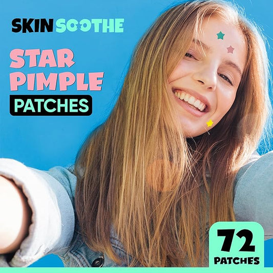 Star Pimple Patches (72 Count) - Acne Healing Hydrocolloid Cute Face Stickers with Soothing Tea Tree Oil for Quick Blemish Relief and Skin Recovery - Gentle and Effective Pore Cleansing