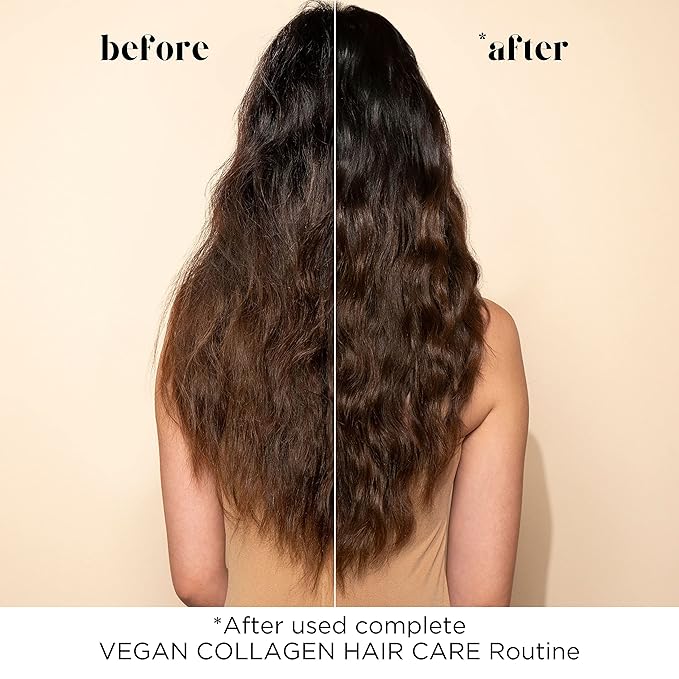 Pacifica Vegan Collagen Leave-In Repair Hair Mask – Leave-In Conditioner Treatment for Dry Damaged Hair, Hydrating Hair Repair Mask to Strengthen, Reduce Breakage & Split Ends Vegan & Cruelty-Free 4oz