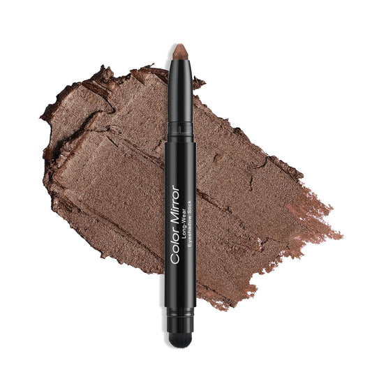 Longwear Cream Eye Shadow Sticks(16 Mocha Shimmer), Smudge-Proof, Waterproof Eyeshadow,Silky Formula Glitter With Makeup Brush,Brown Eyeshadow Stick