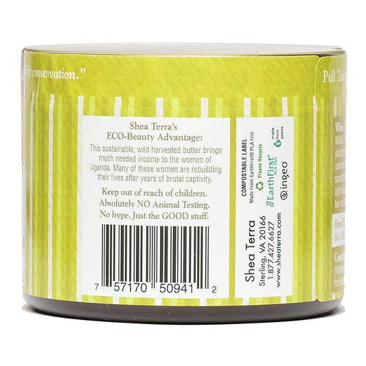 Shea Terra Organics 100% Organic Cold-Pressed Virgin Shea Butter – Namibian Marula | Natural Anti-Aging Daily Skin, Nails & Hair Cream to Soften & Hydrate Dry Skin & Reduce Stretch Mark – 6 oz