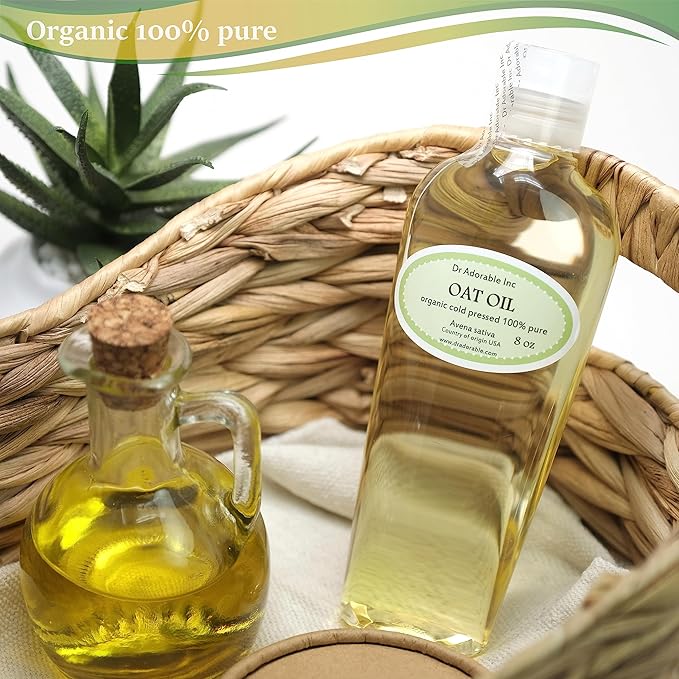 Dr Adorable - 8 oz - Oat Oil - 100% Pure Natural Premium Organic Cold Pressed Fresh