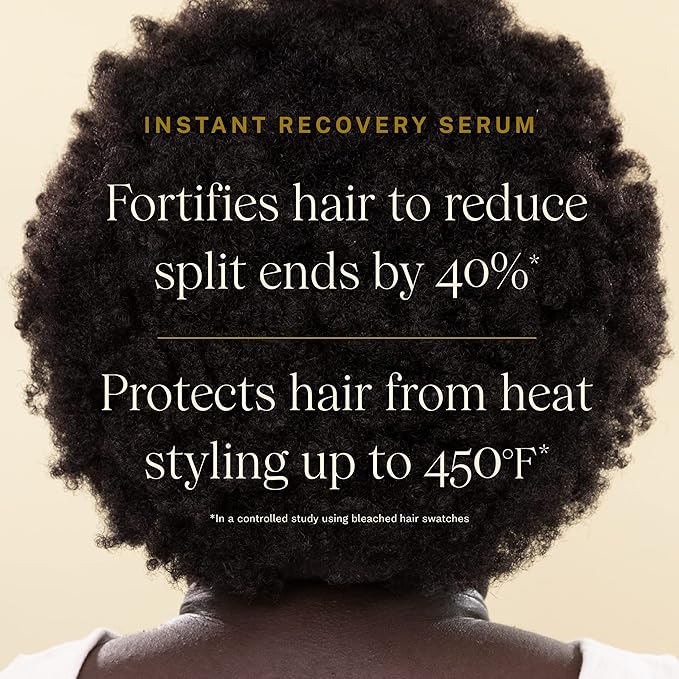 JVN Complete Instant Recovery Leave-In Anti Frizz Serum, Repairs Hair and Protects Against Heat Damage, Smoothing Serum for All Hair Types, 3.4 Fluid Ounces