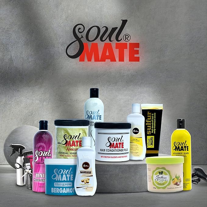 SOUL MATE Sulfur Anti-dandruff Hair Cream With Menthol (5.9oz) | Fast Relief With Herbal Extract | Scalp Treatment For Dry Itchy Scalp | Dandruff Free Hair Moisturizer