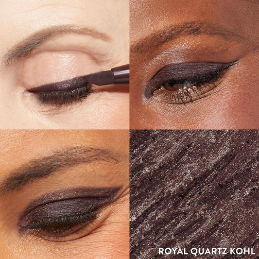 LAURA GELLER NEW YORK Kajal Longwear Kohl Eyeliner Pencil - Royal Quartz - Caffeine and Vitamin E - Smooth & Blendable Liner - Built-In Sharpener