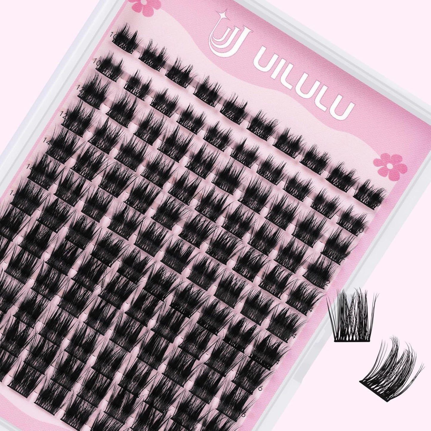 Lash Clusters D Curl Fluffy Individual Lashes 0.07D 10-18 MIX 120 Eyelashes Clusters Lashes DIY Lash Extensions at Home False Lashes Wide Band Wispy Eye Lash Clusters(U05, 10-18mix)