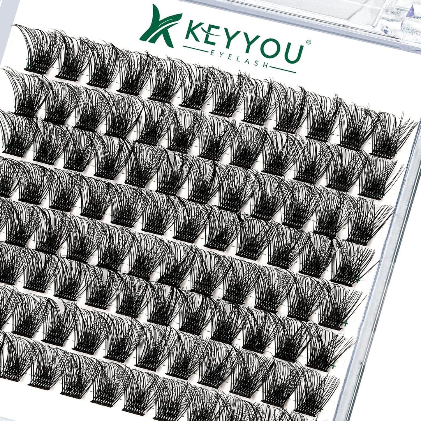 Lash Clusters 96pcs Individual Lashes Y03 D Curl 16mm Cluster Lashes KEYYOU Volume Wispy Lash Extension Soft&Comfortable Easy DIY at Home(Y03 D-16mm)