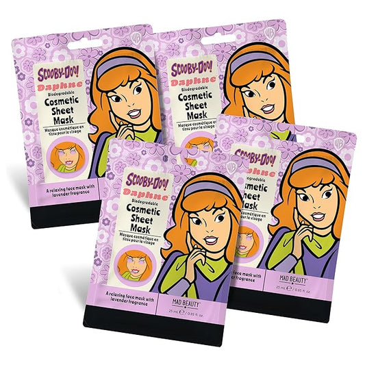 MAD Beauty Warner Scooby Doo Daphne Cosmetic Sheet Mask x 4