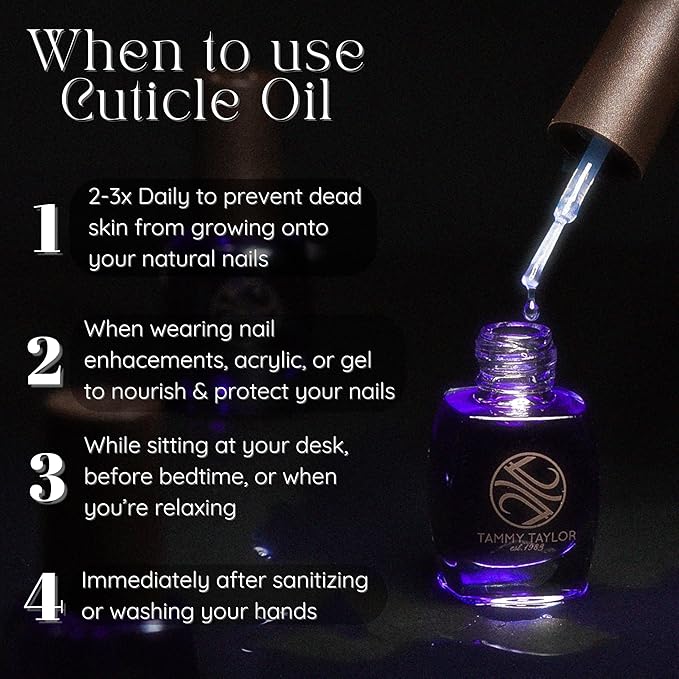Tammy Taylor Hydrating Nail Cuticle Oil w/Cuticle Cream | Gardenia Cuticle Softener w/Vitamin E, Jojoba Oil, Natural Ingredients & USA Made Professional Nail Growth Oil for Growth & Strength .50 oz