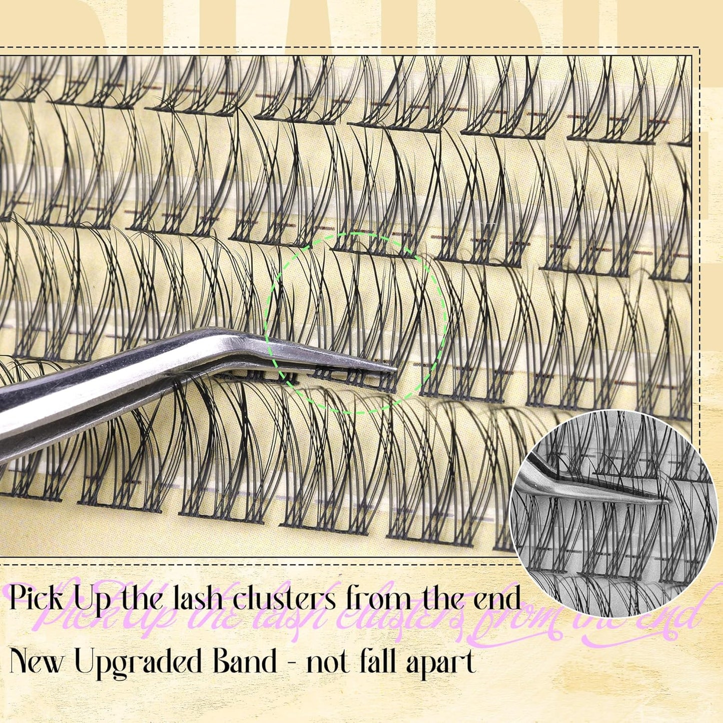 Ruairie Lash Clusters Kit Natural Lash Extension Kit 4 Styles Wispy Eyelash Extension Kit D-Curly Eyelash Clusters Kit 156pcs Cluster Eyelash Extensions Kit with Bottom Lash Clusters