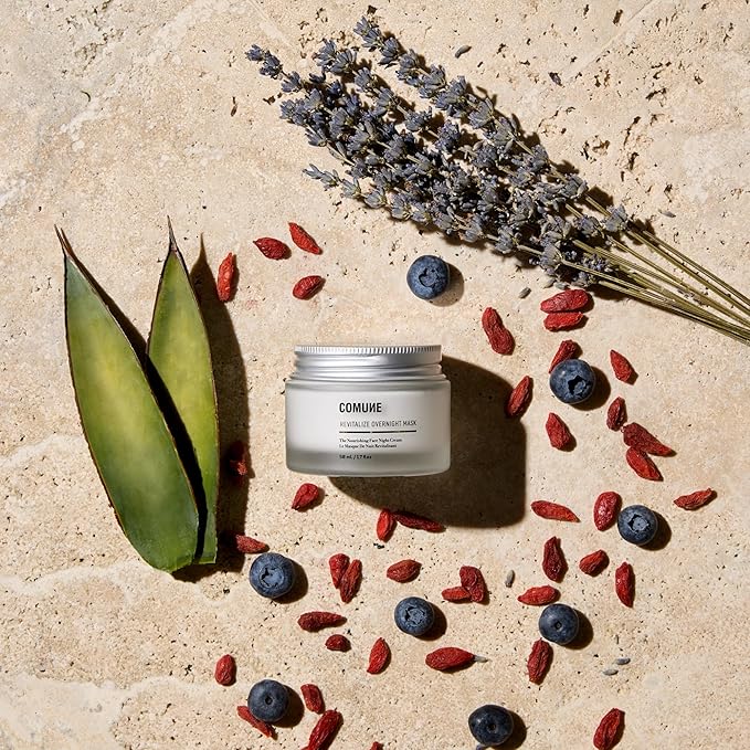 COMUNE Revitalize Overnight Mask - Nourishing & Revitalizing Night Cream | Deep Hydration, Radiant Skin | Restoration & Anti-Aging | All Skin Types, 50 mL / 1.7 fl.oz