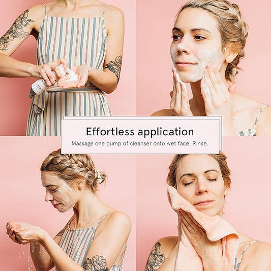 grace & stella Award Winning Foaming Facial Cleanser (60ml) - Sensitive Skin Face Wash - Vegan Foaming Cleanser - Limpiador - Hydrating - Face Wash Sensitive Skin - For Dry Skin