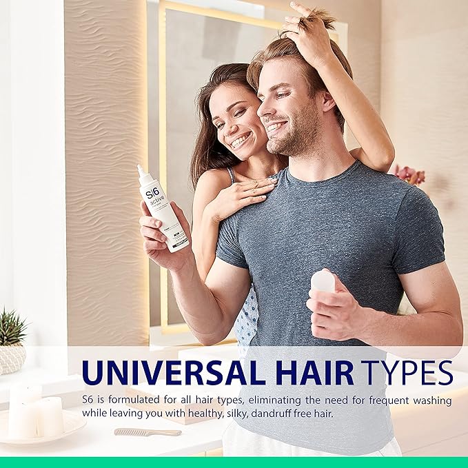 NAPURA S6 Active Professional Anti Dandruff Shampoo with Tea Tree Oil, 1% Zinc and 1% Salicylic Acid - Natural Itchy Scalp Treatment (13.53 fl oz) for Men and Women