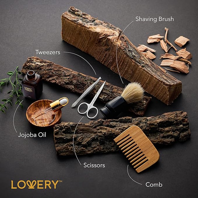 Mens Gift Set, 14Pc Sandalwood Bath Gift Set, Personal Self Care Kit, Gifts from Son, Relaxing Man Gift Basket for Dad, Boyfriend, Husband, Birthday Basket, Grooming & Skin Care for Men