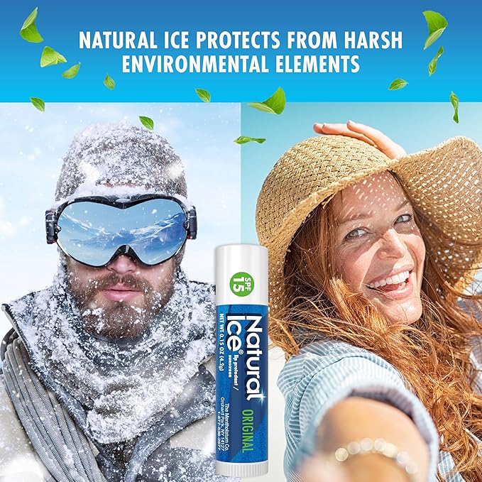 Natural Ice Original SPF 15 Medicated Lip Balm - 12 Count Pack