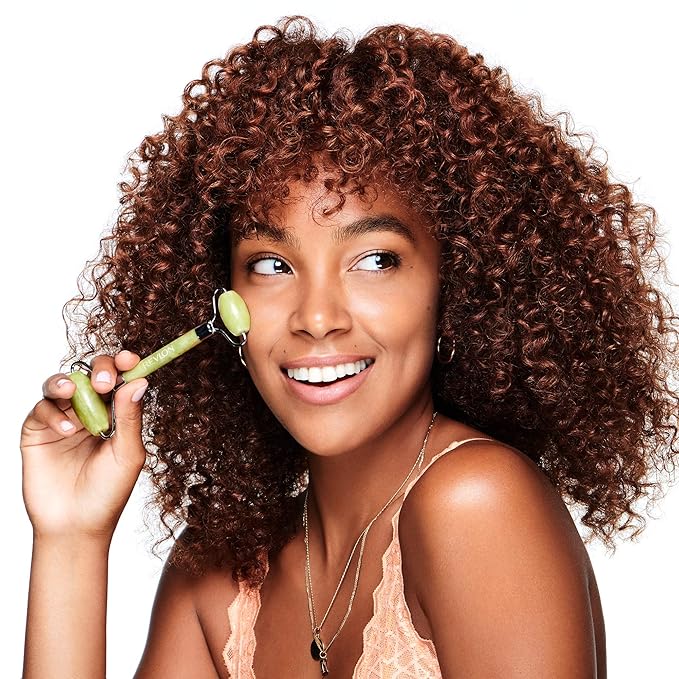 REVLON Jade Stone Face Roller, Dual-Sided Face Massager to Cool and De-Puff, Jade, 1 Count (Pack of 3)