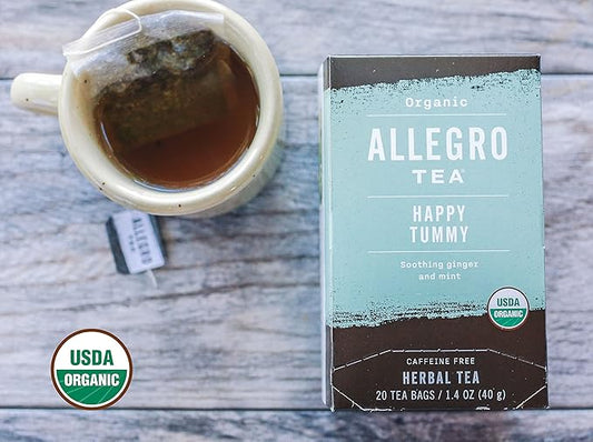 Allegro Tea, Organic Happy Tummy Tea Bags, 20 ct