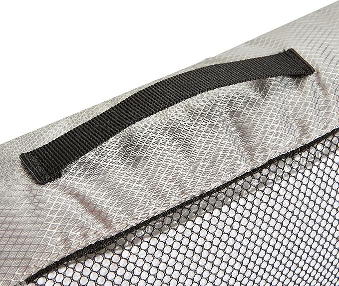 Amazon Basics 4 Piece Packing Cubes Travel Organizer Set with Double Zipper, Mesh Top, Large, Gray