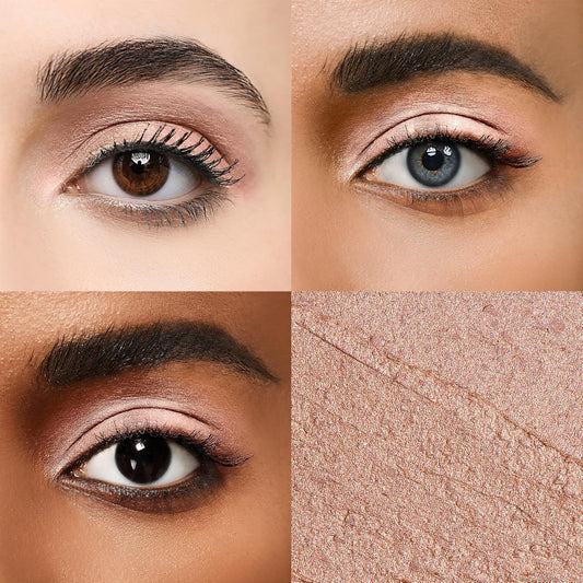 Cream Waterproof Hypoallergenic Eyeshadow Stick, long wear Metallic Glitter Matte Eye Shadow Pencil With Makeup Brush, Eye Brightener, 14 Tulip Shimmer