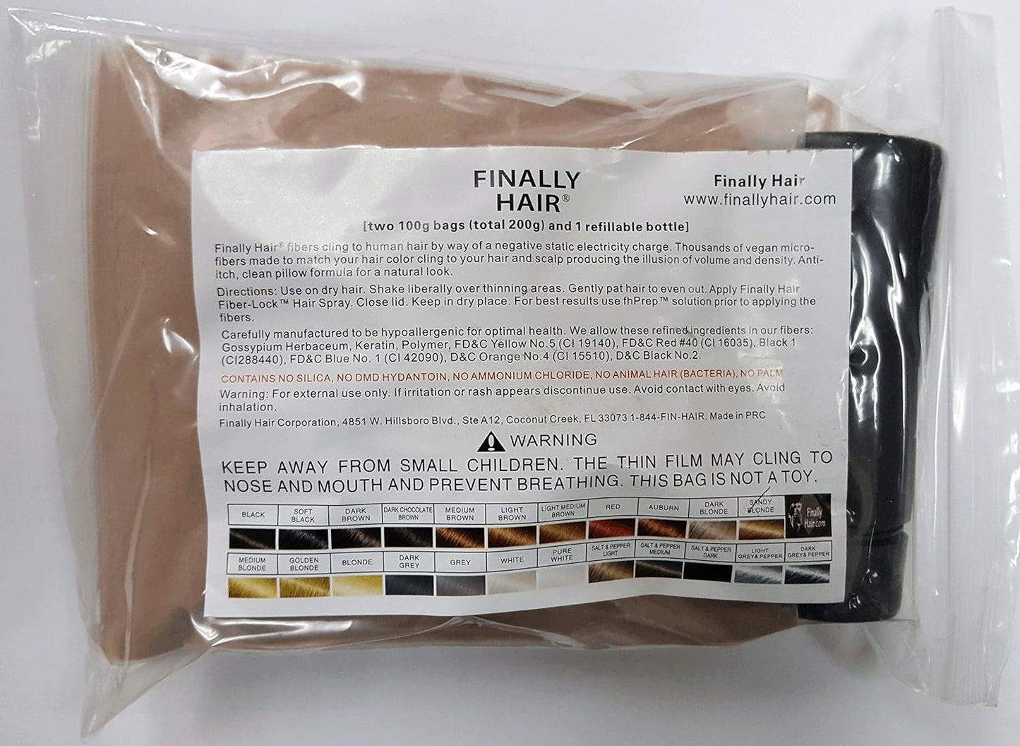 Hair Loss Concealer Fibers 200 Grams 7 Oz. With Bottle By Finally Hair 50g*4 (Sandy Blonde)