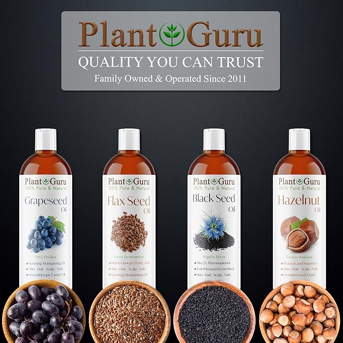 Flaxseed Oil 4 fl. oz. Unrefined Cold Pressed 100% Pure Natural Carrier For Skin, Face, Body Moisturizer, and Hair Growth.