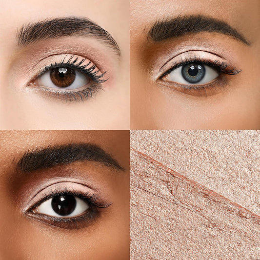 longwear cream eye shadow sticks(02 Rose Gold Shimmer),Smudge-Proof,Waterproof Eyeshadow,Silky Formula Glitter With Makeup Brush,Rose Gold Sheer Shimmer