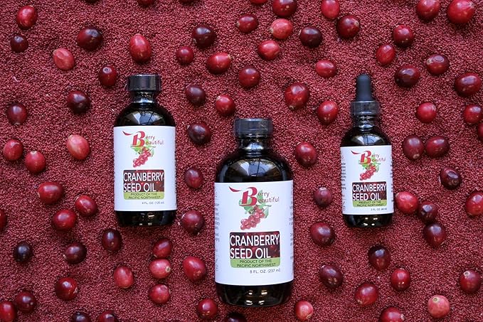Cranberry Seed Oil - 1 gallon - Cold-pressed by Berry Beautiful from US grown Cranberries - Moisturizing for Face, Body & Hair