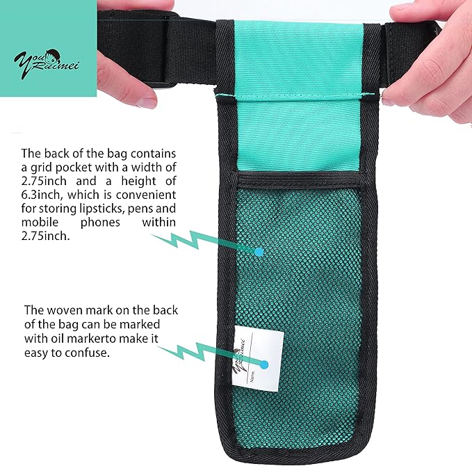 Massage Bottle Bag Massage Therapist Holster Massage Lotion Holster Massage Oil Holster（YR-1KD-MailGreen）