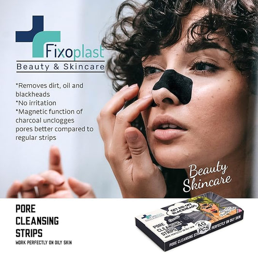 Pore Cleansing Strips, Blackhead remover for nose, chin and T-zone, Charcoal (Charcoal, 40)