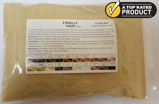 Hair Building Fibers - Golden Blonde 50 Gram Refill for Existing Bottles. Hair Filler and Root Concealer by Finally Hair