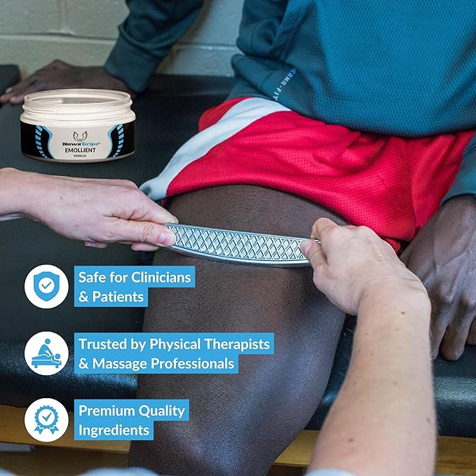 8oz Massage Emollient, Vanilla, Emollient for IASTM and Massage, Soft Tissue Mobilization & Lubrication for Massage Therapy, Shea Butter, Oil Based, Vegan, Cream Alternative, Pack of 5