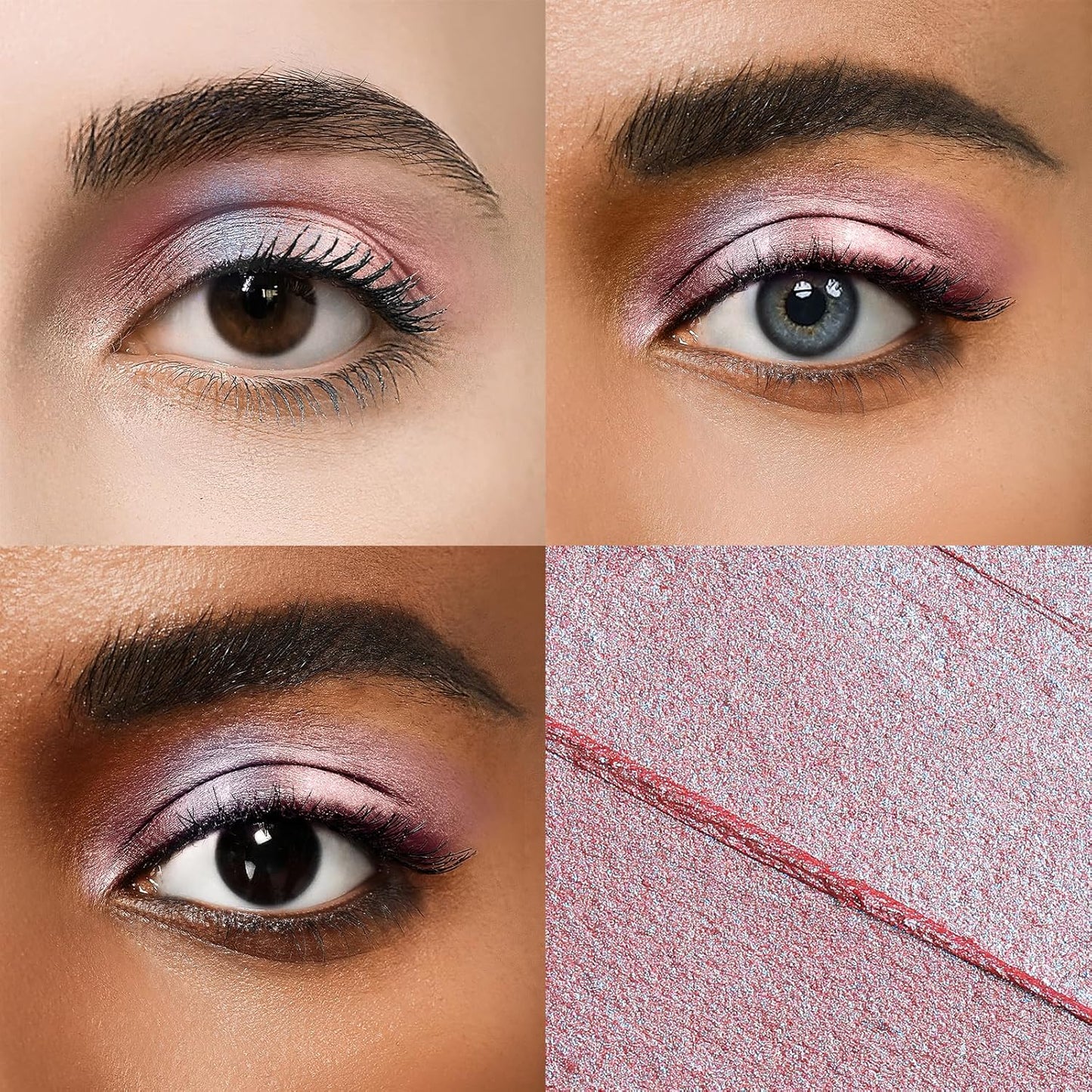 Cream Waterproof Hypoallergenic Eyeshadow Stick, long wear Metallic Glitter Matte Eye Shadow Pencil With Makeup Brush, Eye Brightener, 52 Cherry Metallic