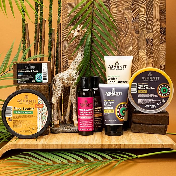 Scented Whipped Shea Butter for Skin | African Body Butter for Women w/Coconut, Almond Oil (Juicy Peach Souffle, 8 oz)