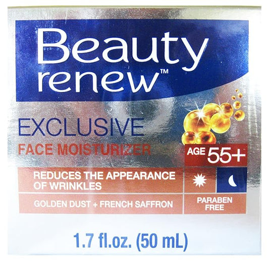 Beauty Renew 55+ Exclusive Day & Night Cream Golden Dust and French Saffron 1.7 fl. Oz.
