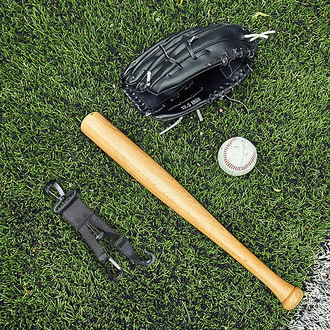 Baseball Softball Gear Hanger Dugout Organizer -Multipurpose Hanging Buckle Metal Hangers for Hold Outdoor Sports Equipment, Camping, Gloves, Helmets, Bats, Water Bottle Holder (Black)