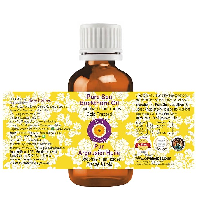 Deve Herbes Pure Pure Sea Buckthorn Oil 15ml (0.50 oz)