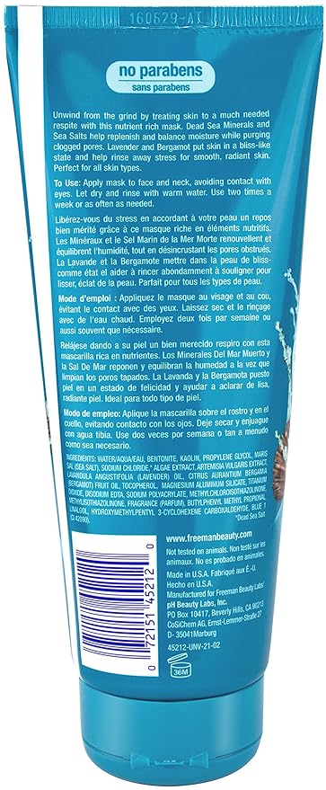 Freeman Feeling Beautiful Dead Sea Minerals Clay Mask, 6-Ounce, 2 Count