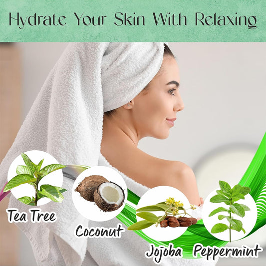 AnatoliaDaphne Tea Tree Body Wash and Shower Gel with Vitamin E for Jock Itch, Eczema, Ringworm, Body Odor, Body Wash Women & Men with Added Body Oils,LARGE 20.2 FL Oz Bottle (Tea Tree, Pack of 2)