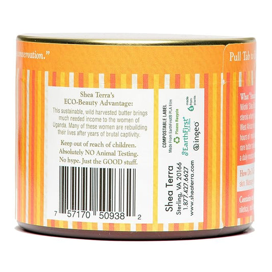 Shea Terra Organics 100% Organic Cold-Pressed Virgin Shea Butter – Mango | Natural Anti-Aging Daily Skin, Nails & Hair Cream to Soften, Protect & Hydrate Dry Skin & Reduce Stretch Mark – 6 oz