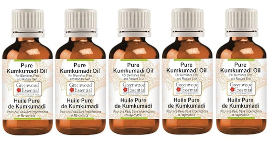Pure Kumkumadi Oil Natural Therapeutic Grade (pack of Five) 100ml X 5 (16.9 oz)